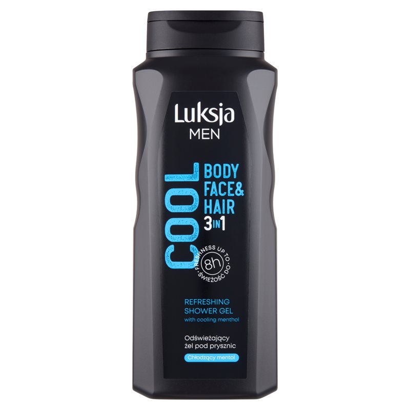 Luksja Men Cool Odświeżający żel pod prysznic 3w1 500 ml Luksja Men Cool Odświeżający żel pod prysznic 3w1 500 ml