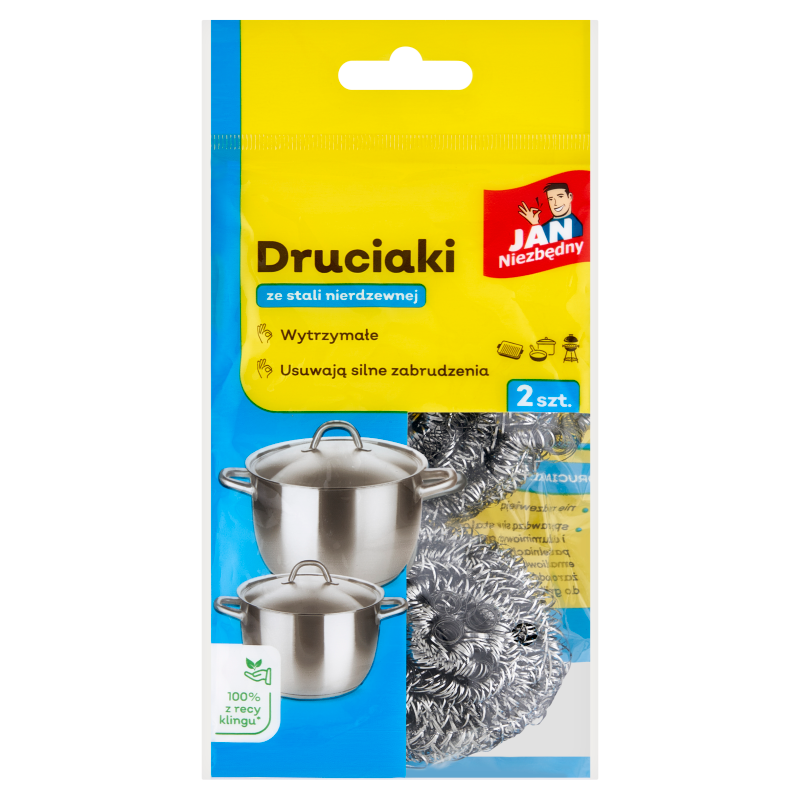 Jan Niezbędny Druciaki ze stali nierdzewnej 2 sztuki Jan Niezbędny Druciaki ze stali nierdzewnej 2 sztuki
