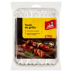 Jan Niezbędny tacki do grilla prostokątne małe 3szt