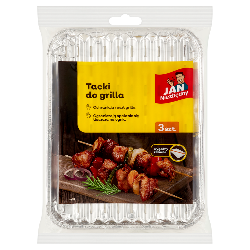 Jan Niezbędny tacki do grilla prostokątne małe 3szt Jan Niezbędny tacki do grilla prostokątne małe 3szt