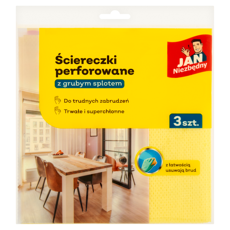 Jan Niezbędny Ściereczki perforowane Super 3szt Jan Niezbędny Ściereczki perforowane Super 3szt