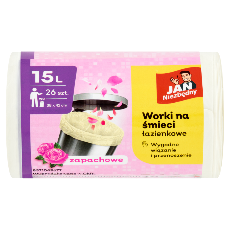 Jan Niezbędny Worki LD Łazienkowe zawiązywane 15l 26szt Jan Niezbędny Worki LD Łazienkowe zawiązywane 15l 26szt