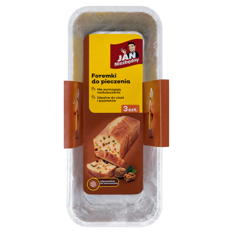 Jan Niezbędny Foremki do pieczenia aluminiowe pasztet 3 sztuki Jan Niezbędny Foremki do pieczenia aluminiowe pasztet 3 sztuki