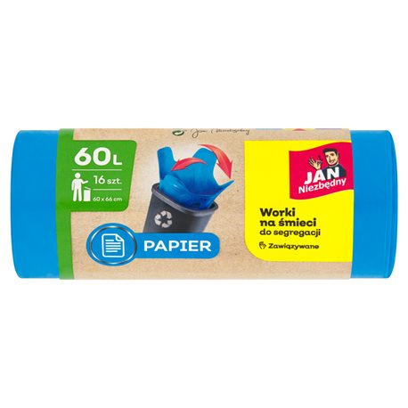 Jan Niezbędny worki do segregacji śmieci niebieskie 60l 16szt