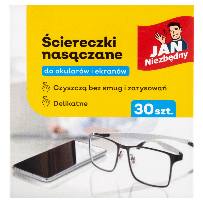 Jan Niezbędny Ściereczki nasączane do okularów 30szt Jan Niezbędny Ściereczki nasączane do okularów 30szt
