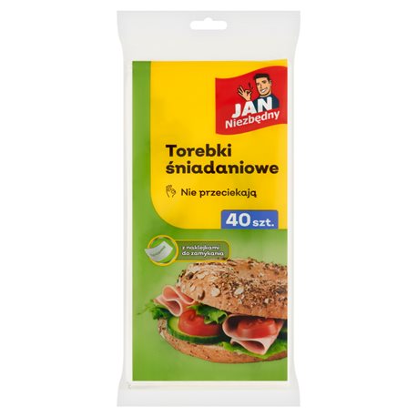 Jan Niezbędny Torebki śniadaniowe wodoodporne 40 sztuk