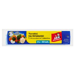 Jan Niezbędny Torebki na mrożonki z klipsami 3 l 50 sztuk
