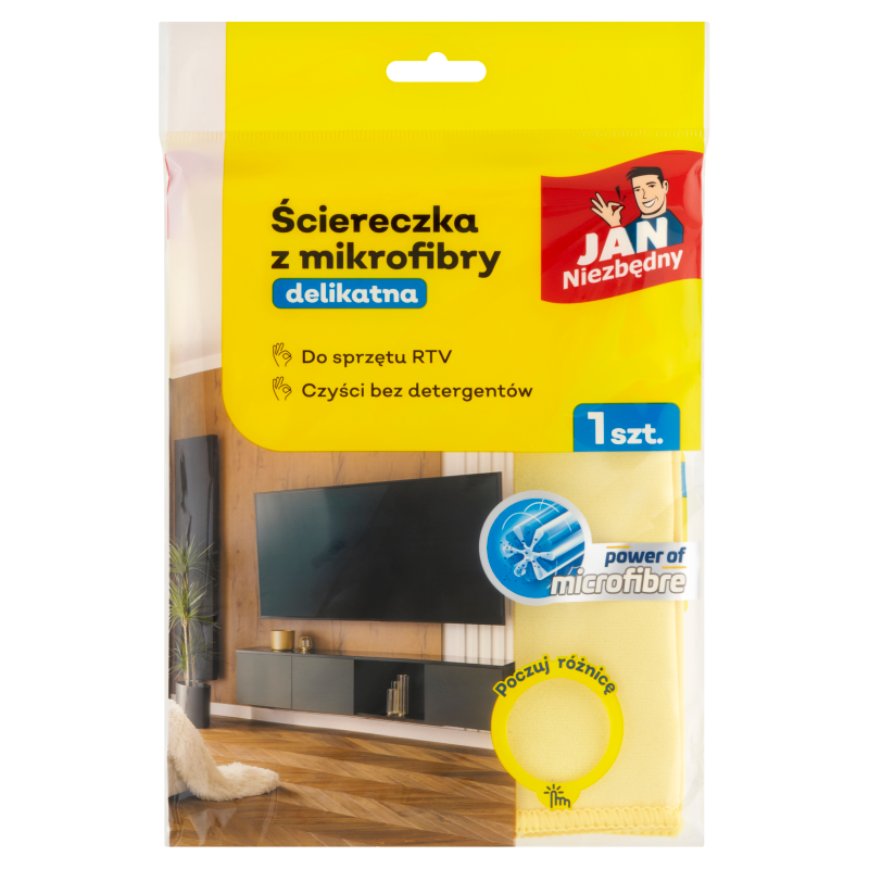 Jan Niezbędny Ściereczka z mikrofibry do sprzętu RTV Jan Niezbędny Ściereczka z mikrofibry do sprzętu RTV