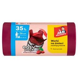 Jan Niezbędny Worki HD Easy-pack wiśnia 35l 26szt