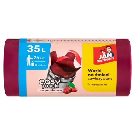 Jan Niezbędny Worki HD Easy-pack wiśnia 35l 26szt