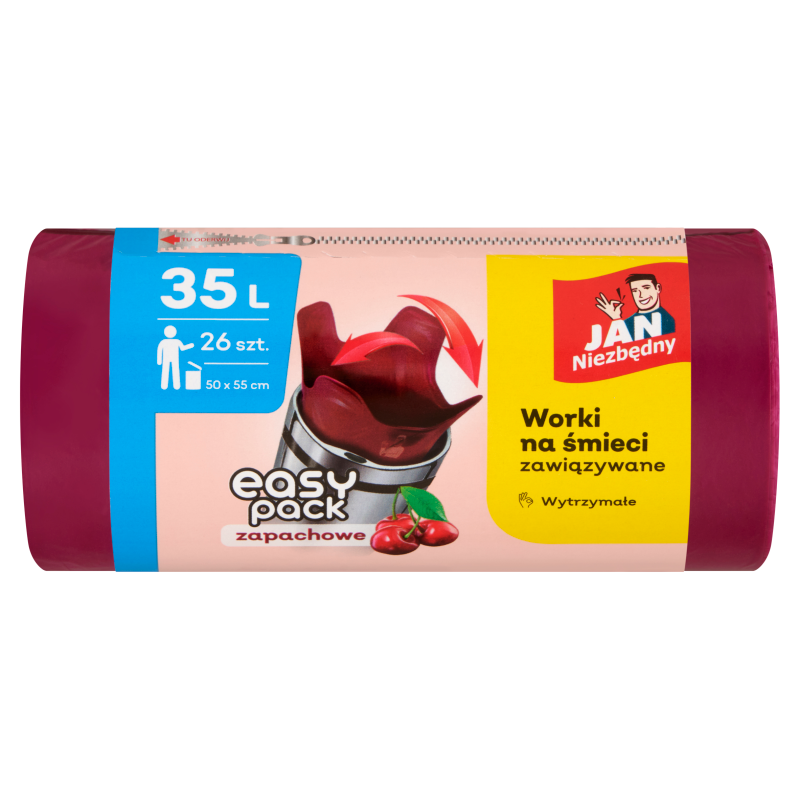 Jan Niezbędny Worki HD Easy-pack wiśnia 35l 26szt