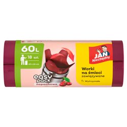 Jan Niezbędny Worki HD Easy-pack wiśnia 60l 18szt