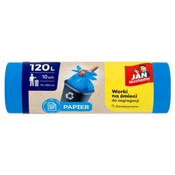 Jan Niezbędny Worki do segregacji śmieci niebieskie 120l 10szt