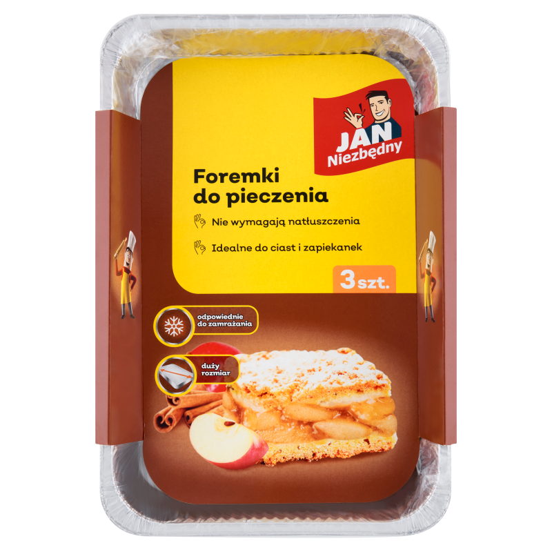 Jan Niezbędny Foremki do pieczenia aluminiowe zapiekanka 3 sztuki