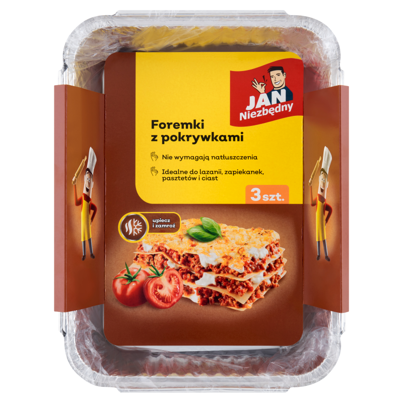 Jan Niezbędny Foremki aluminiowe do pieczenia i zamrażania 3szt
