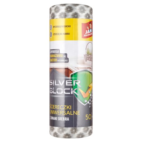 Jan Niezbędny Silver Block ściereczki na rolce 50szt