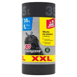 Jan Niezbędny Worki na śmieci z  taśmą LD 35l 50szt