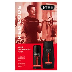 STR8 Zestaw Kosmetyków Red Code (Dezodorant spray 150ml + Żel pod prysznic 250ml)