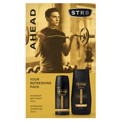 STR8 Zestaw Kosmetyków Ahead (Dezodorant spray 150ml + Żel pod prysznic 250ml)