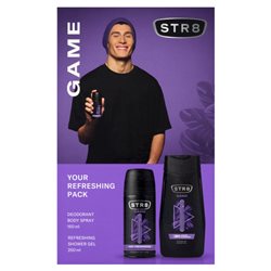 STR8 Zestaw Kosmetyków Game (Dezodorant spray 150ml + Żel pod prysznic 250ml)