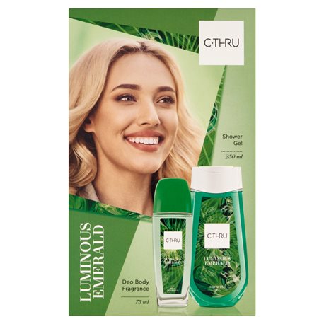 CTHRU Zestaw Kosmetyków Luminous Emerald (Dezodorant Naturalny 75ml + Żel pod prysznic 250ml)