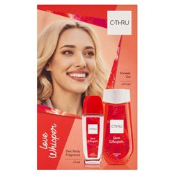 CTHRU Zestaw Kosmetyków Love Whisper (Dezodorant Naturalny 75ml + Żel pod prysznic 250ml)