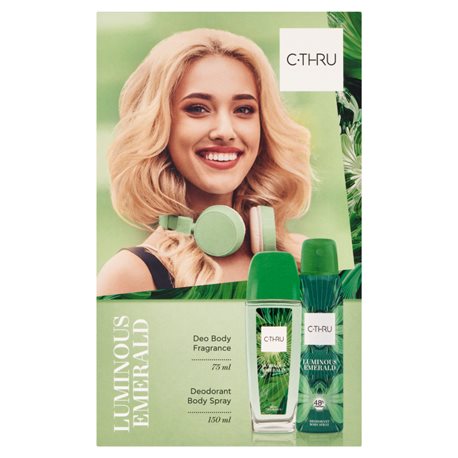 CTHRU Zestaw Kosmetyków Luminous Emerald (Dezodorant Naturalny 75ml + Dezodorant spray 150ml)