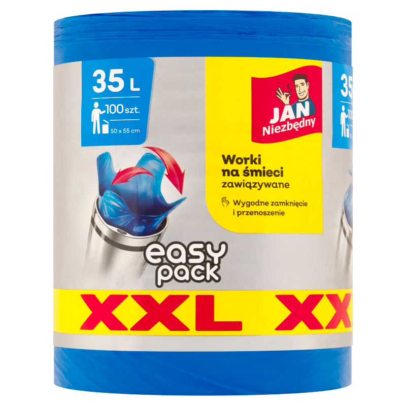 Jan Niezbędny Worki HD Easy-pack niebieskie 35l 100szt RT
