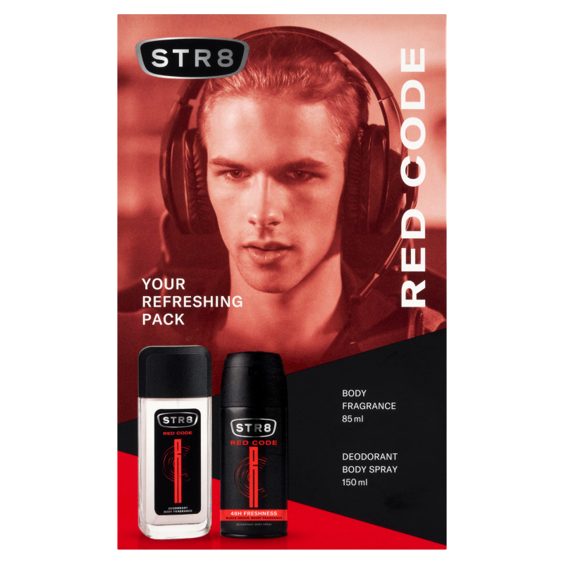 STR8 Zestaw Kosmetyków Red Code (Dezodorant naturalny 85ml + Dezodorant Spray 150ml) STR8 Zestaw Kosmetyków Red Code (Dezodorant naturalny 85ml + Dezodorant Spray 150ml)
