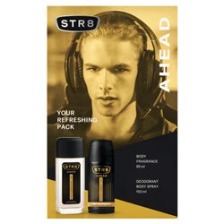 STR8 Zestaw Kosmetyków Ahead (Dezodorant naturalny 85ml + Dezodorant Spray 150ml)