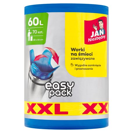 Jan Niezbędny Worki HD Easy-pack niebieskie 60l 70szt