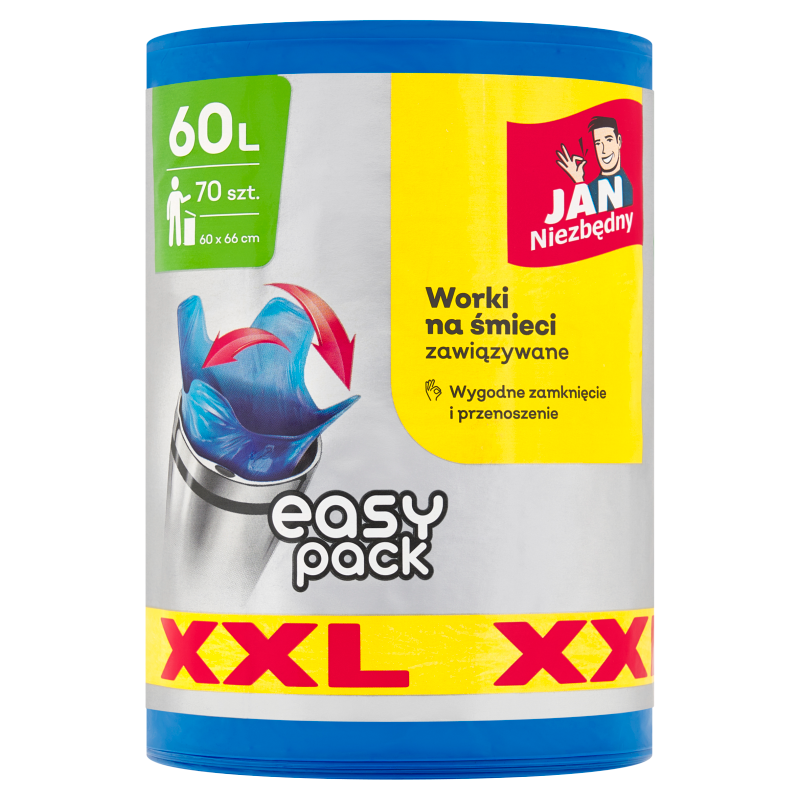 Jan Niezbędny Worki HD Easy-pack niebieskie 60l 70szt