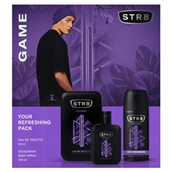 STR8 Zestaw Kosmetyków Game (Woda Toaletowa 50ml + Dezodorant Spray 150ml)