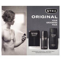 STR8 Zestaw Kosmetyków Original (Woda po goleniu 100ml + Dezodorant spray 150ml + Żel pod prysznic 2