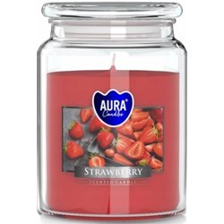 Bispol świeca zapachowa w szkle z wieczkiem duży słoik Czekolada - Pomarańcza SND99-340