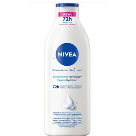 NIVEA Błyskawicznie nawilżający balsam do ciała skóra przesuszona 400 ml NIVEA Błyskawicznie nawilżający balsam do ciała skóra przesuszona 400 ml
