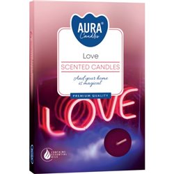 Bispol podgrzewacze zapachowe tealight 6 sztuk P15-105 LOVE