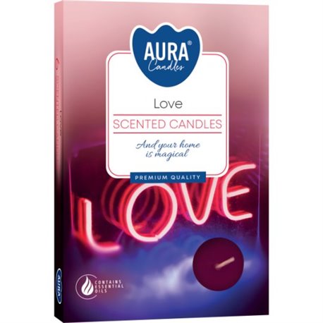 Bispol podgrzewacze zapachowe tealight 6 sztuk P15-105 LOVE Bispol podgrzewacze zapachowe tealight 6 sztuk P15-105 LOVE