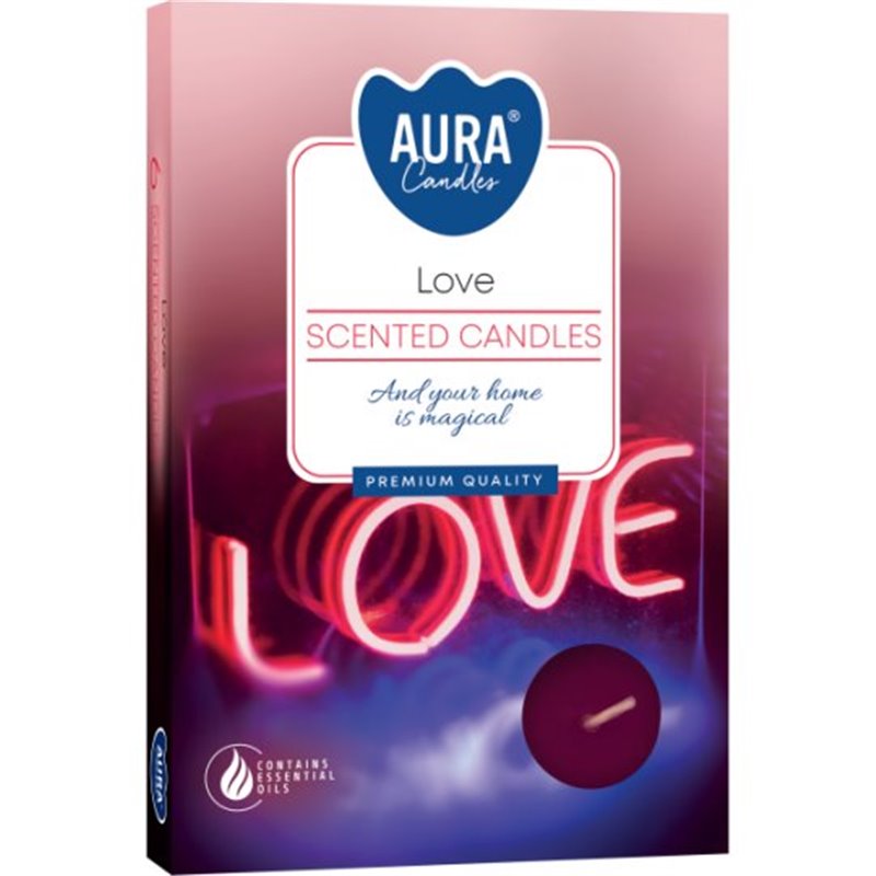 Bispol podgrzewacze zapachowe tealight 6 sztuk P15-105 LOVE Bispol podgrzewacze zapachowe tealight 6 sztuk P15-105 LOVE