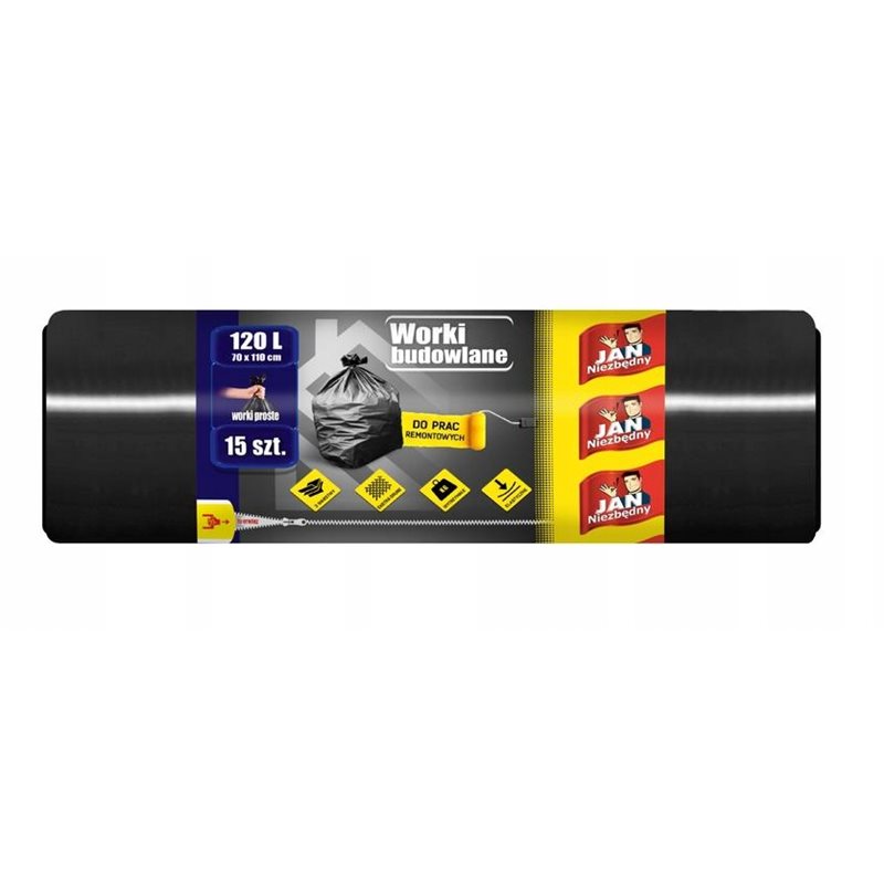 Jan Niezbędny Worki LD Budowlane 120l 15 sztuk