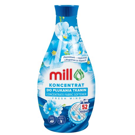 Mill Clean Fresh Wind koncentrat do płukania tkanin 1,3l Mill Clean Fresh Wind koncentrat do płukania tkanin 1,3l