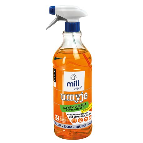 Mill Clean Umyje płyn do mycia szyb i luster, glazury 1,22l Pomarańcza