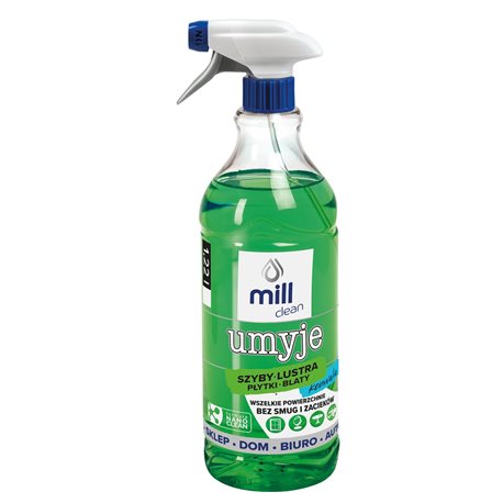 Mill Clean Umyje płyn do mycia szyb, luster i glazury 1,22l Konwalia
