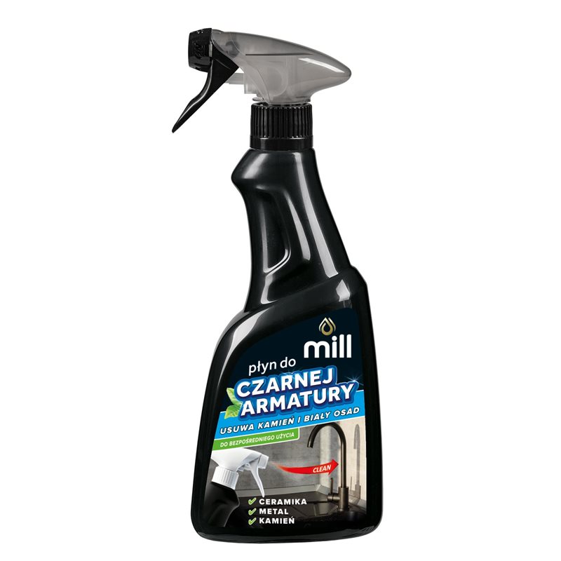 Mill Clean Płyn do czyszczenia czarnej armatury 500 ml Mill Clean Płyn do czyszczenia czarnej armatury 500 ml