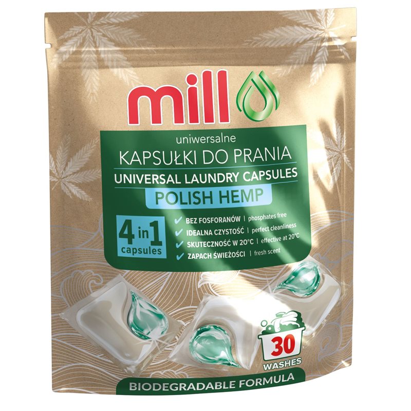EcoMill kapsułki dp prania Konopie Polskie 30szt