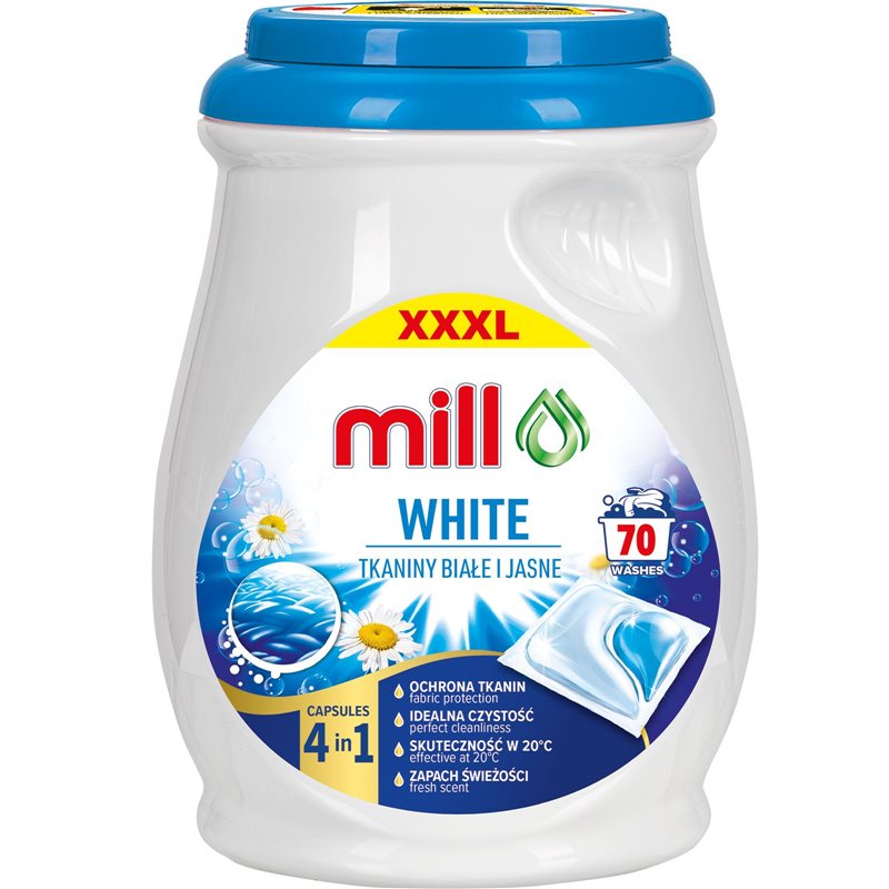 Mill kapsułki do prania biel 70szt