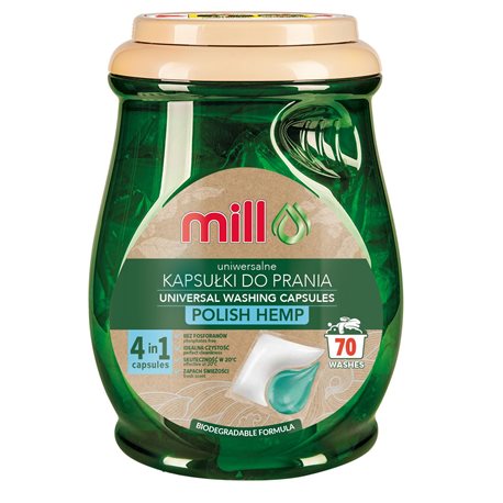 Ecomill Kapsułki do prania Konopie Polskie 70szt Ecomill Kapsułki do prania Konopie Polskie 70szt