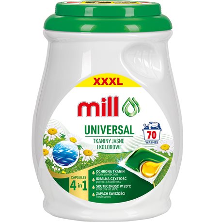 Mill Professional kapsułki do prania uniwersalne 70 szt. Mill Professional kapsułki do prania uniwersalne 70 szt.