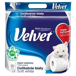 Velvet Papier toaletowy Delikatnie Biały Soft White 4 szt.