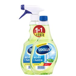 Sidolux Crystal do mycia szyb 500ml lemon + zapas 500ml